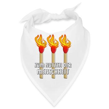 STREICHHOLZ ZUM NUTZEN DER MENSCHHEIT - Bandana - Weiß - Vorne