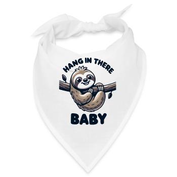 Faultier Hang In There - Bandana - Weiß - Vorne