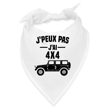 Ich kann nicht, ich habe einen 4X4 - Bandana - Weiß - Vorne