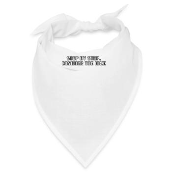 Wandern - Step by step, conquer the hike - Bandana - Weiß - Vorne