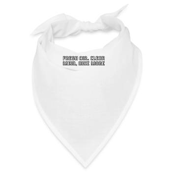 Wandern - Fresh air, clear mind, hike more - Bandana - Weiß - Vorne