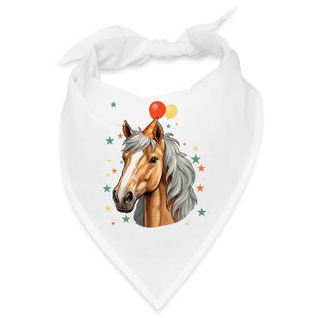 Ich bin 6 Jahre alt Pferde Pferd 6. Geburtstag - Bandana - Weiß - Vorne