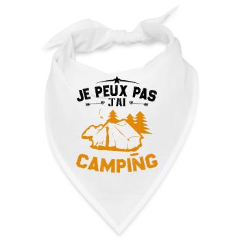Ich kann nicht campen - Bandana - Weiß - Vorne