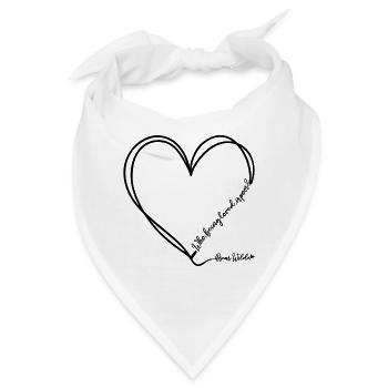 Oscar Wildes Liebeszitat-Herz-Design - Bandana - Weiß - Vorne