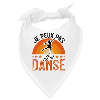 Ich kann nicht tanzen - Retro Vintage - Bandana - Weiß - Vorne