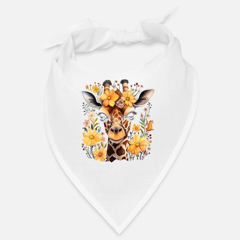 Giraffe Blumen Tier Geschenk Bandana