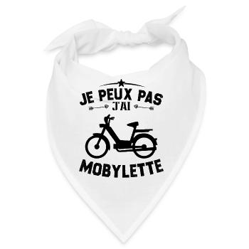 Ich kann nicht, ich habe ein Moped-Geschenk - Bandana - Weiß - Vorne