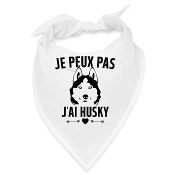 Ich kann keinen Husky haben - Bandana - Weiß - Vorne
