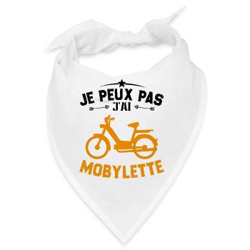 Ich kann nicht, ich habe ein Moped-Geschenk - Bandana - Weiß - Vorne