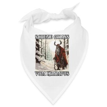 Der Krampus Kommt | Kramperl | Krampus Kostüm - Bandana - Weiß - Vorne