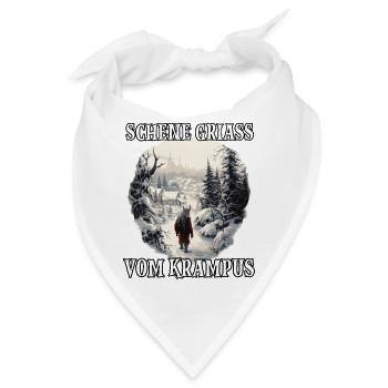 Krampus Maske | Krampus Kostüm | Germanische - Bandana - Weiß - Vorne