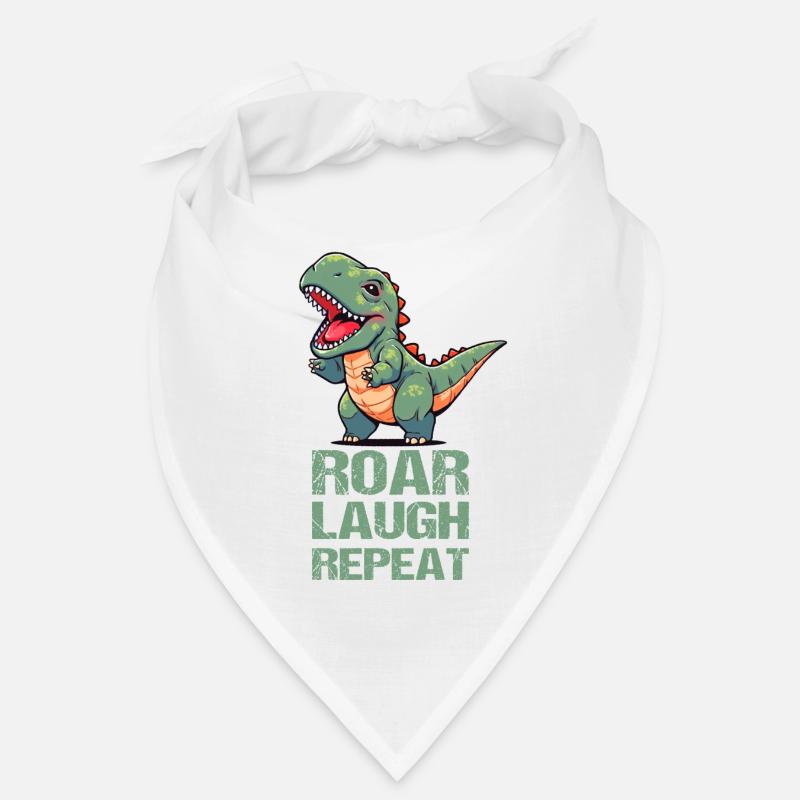 Roar Laugh Repeat Cute Funny Dinosaur T Rex Dino L Bandana