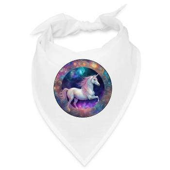 Galaktisches Einhorn Kreis - Bandana - Weiß - Vorne