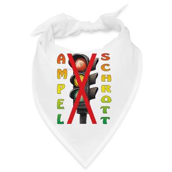 AMPEL SCHROTT - Bandana - Weiß - Vorne