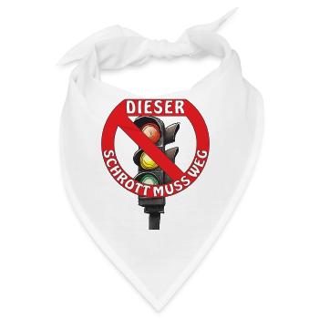 AMPEL SCHROTT MUSS WEG - Bandana - Weiß - Vorne
