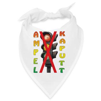 AMPEL KAPUTT - Bandana - Weiß - Vorne