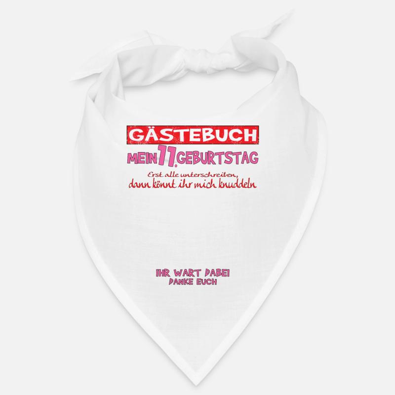 11. Geburtstag Mädchen & Junge Gästebuch Bandana