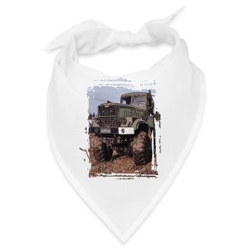 KRAZ LKW - Bandana - Weiß - Vorne