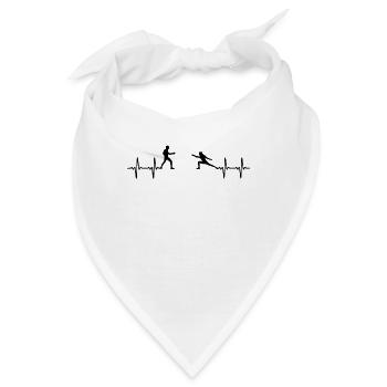 Herzschlag-Fechter - Bandana - Weiß - Vorne