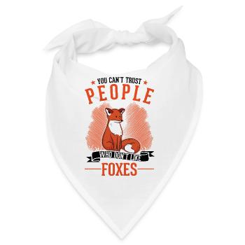 Fuchs Geschenk Rotfuchs - Bandana - Weiß - Vorne