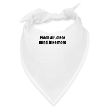 Wandern - Fresh air, clear mind, hike more - Bandana - Weiß - Vorne