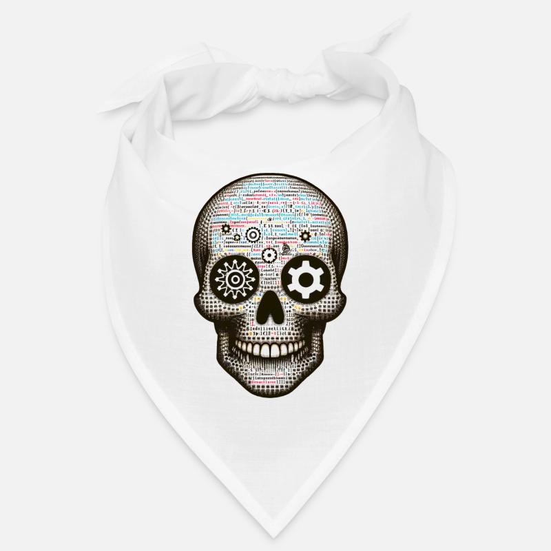Code Master Skull Tee Digitale Matrix für Programmierer Bandana