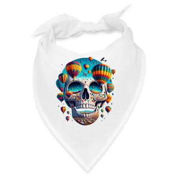 Soaring Spirit Totenkopf Hemd Ballon Fiesta Flug - Bandana - Weiß - Vorne