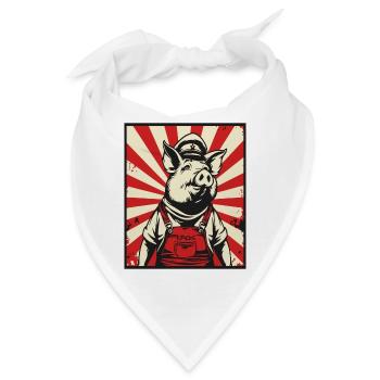 Kommunisten Propaganda Sozialisten Schwein - Bandana - Weiß - Vorne