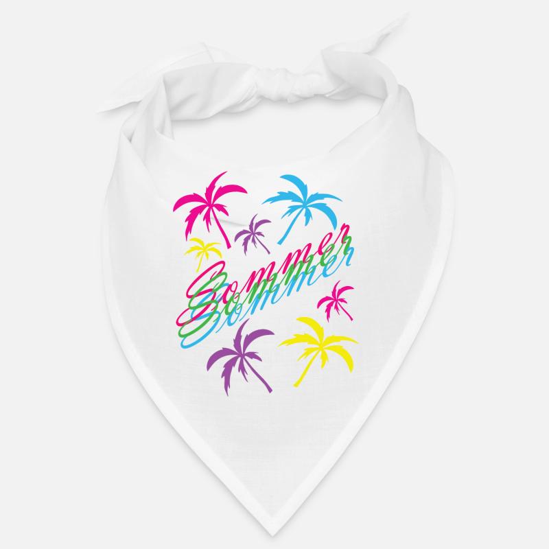 Sensation néon de palmier d’été Bandana