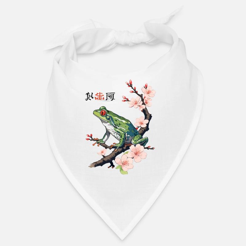 Rainette japonaise fleurs de cerisier rétro Bandana