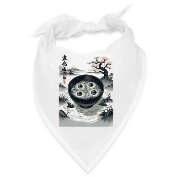 Augapfel Ramen Yokai Japan Ukiyo-E Kunst - Bandana - Weiß - Vorne