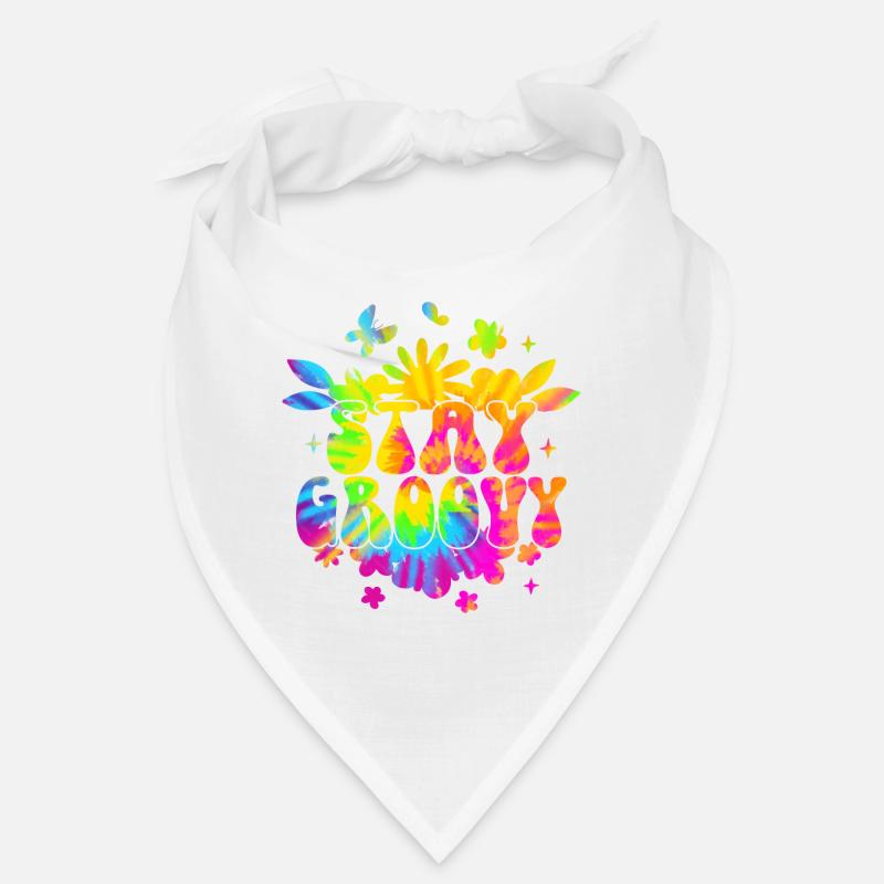 Groovy Tie Dye Retro 70s Hippie Vintage Bandana