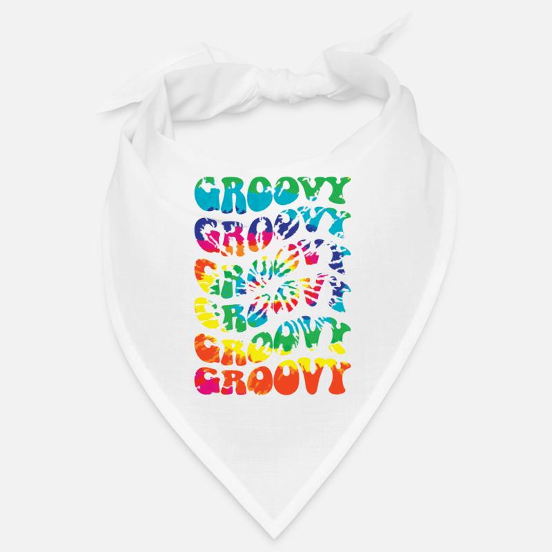 Groovy Tie Dye Retro 70s Hippie Vintage Bandana