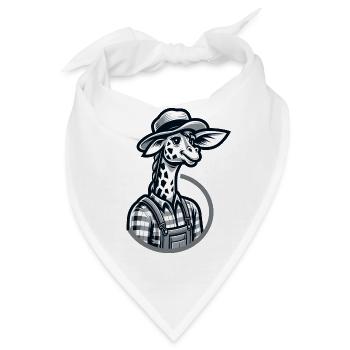Cute Giraffe Farmer - Bandana - Weiß - Vorne