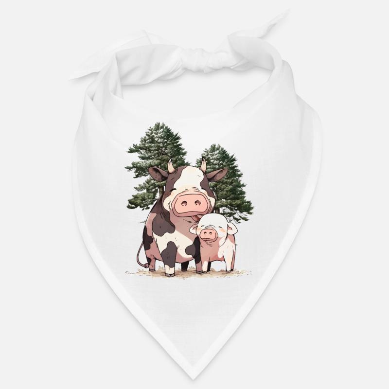 Amis Amitié Vache Cochon Animaux Ensemble Bandana