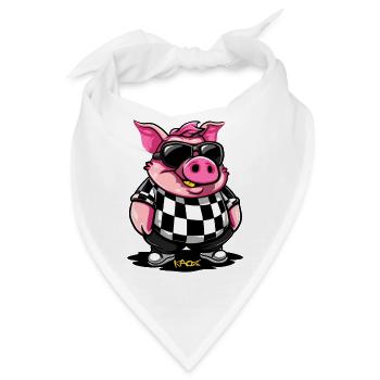 Coole kurze Sau - Bandana - Weiß - Vorne