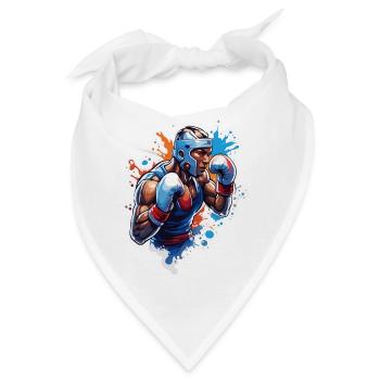 Boxer / Sport / Kampf / Arena / Boxring / Fäuste - Bandana - Weiß - Vorne
