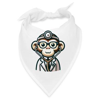 Cute Monkey Doctor - Bandana - Weiß - Vorne