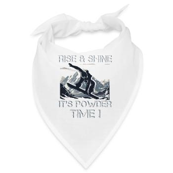 Snowboard Powder time - Bandana - Weiß - Vorne