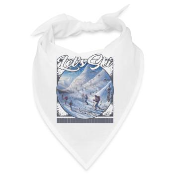 Let's Ski Melodious Mountain Manöver Piste - Bandana - Weiß - Vorne