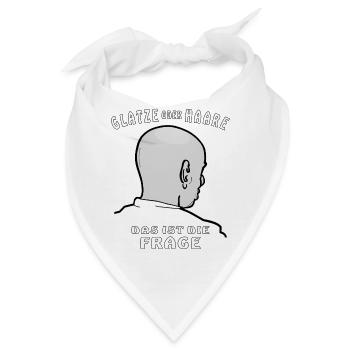 GLATZE ODER HAARE DAS IST DIE FRAGE - Bandana - Weiß - Vorne