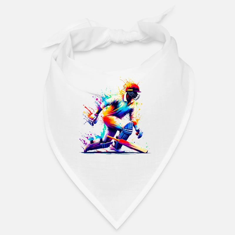 Bunte Splash Art Cricketer Batsman Cricket Bandana