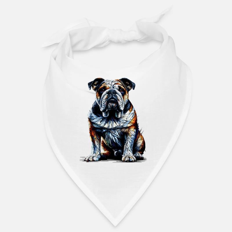 Polygone Art bouledogue bouledogues anglais Bandana