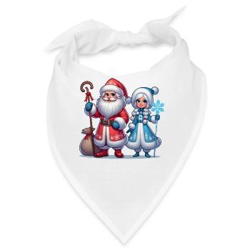 Ded Moroz Snegurotschka russischer Weihnachtsmann - Bandana - Weiß - Vorne
