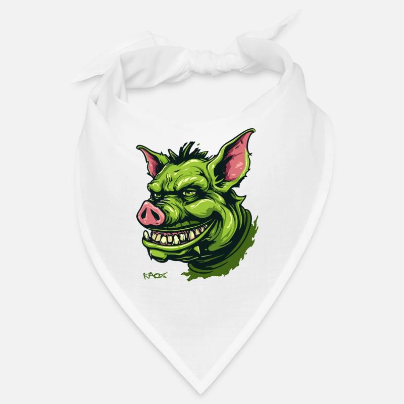 Cochon gobelin vert Bandana