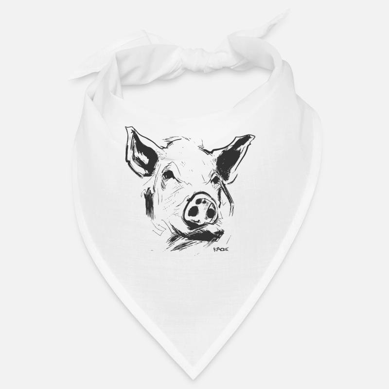 Portrait d’un cochon Bandana