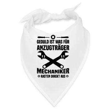 Geduld ist was für anzugträger mechaniker rasten - Bandana - Weiß - Vorne
