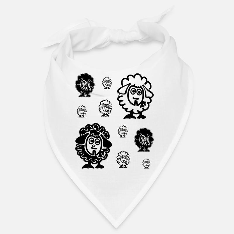Weisse Schäfchen und Schwarze Schafe Herde Bandana