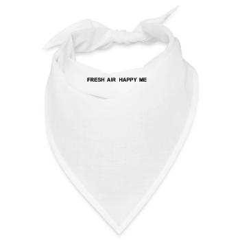 Wandern - Fresh air, happy me - Bandana - Weiß - Vorne