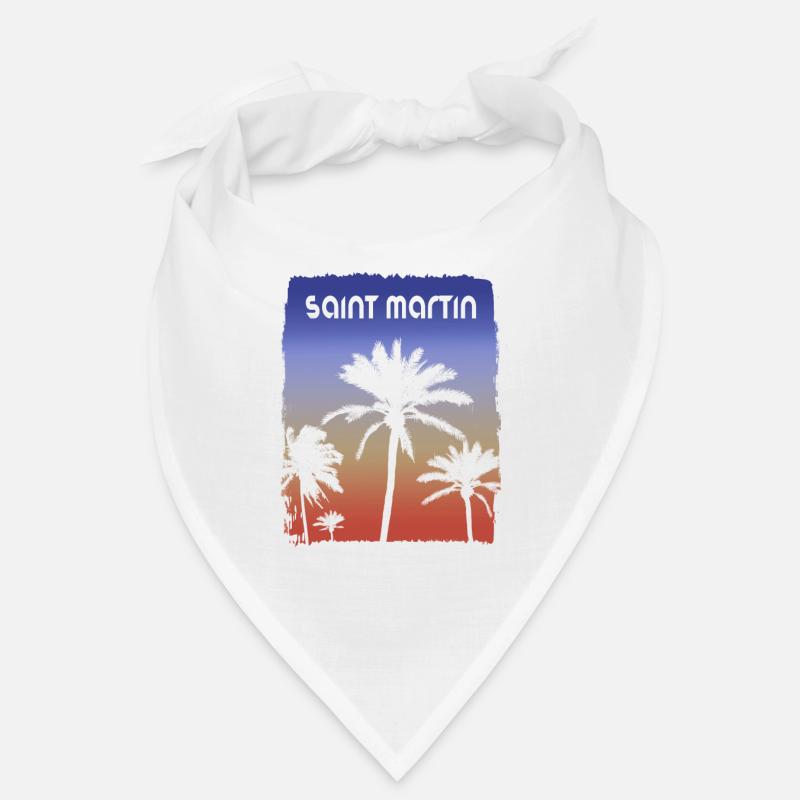 Saint-Martin coucher de soleil vacances Souvenir palmier Bandana